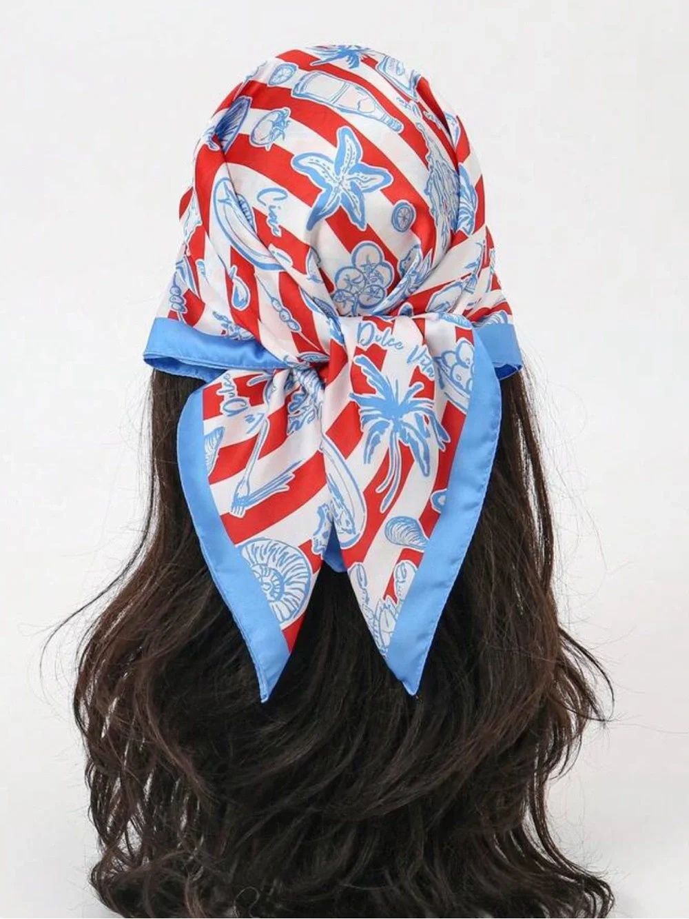 Striped Nautical Print Scarf S193